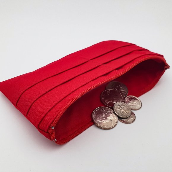 NEW! Red Silk Floral Bouquet Wristlet Clutch - Picture 5 of 8